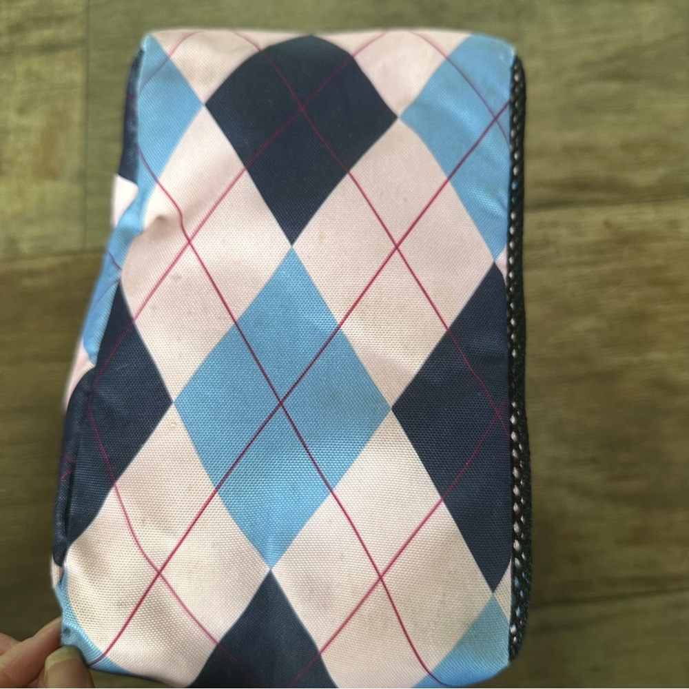 LL Bean flip top lunch pail/tote argyle - Picture 8 of 9